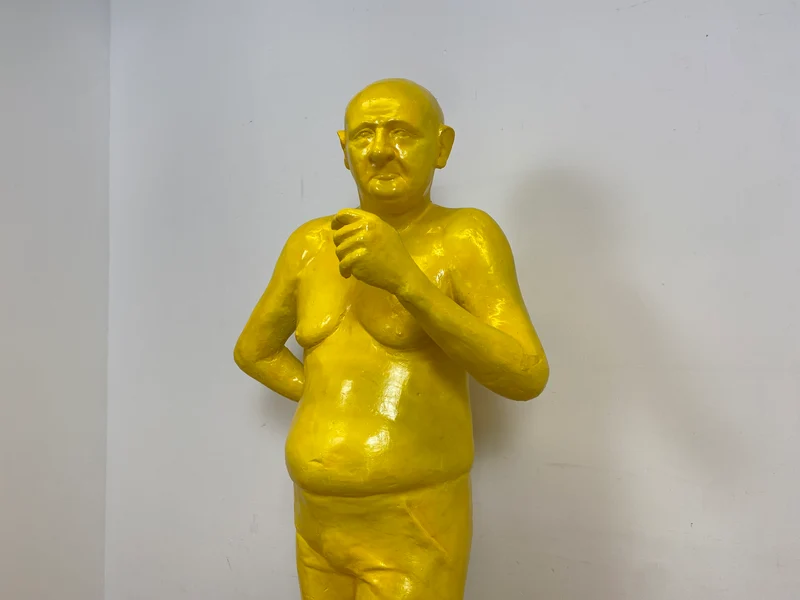 WMK Art # 1/2 Moderne Gipskunst in Lebensgröße - 2 ausdrucksstarke Skulpturen mit Charakter zwischen Pop und Nachdenklichkeit