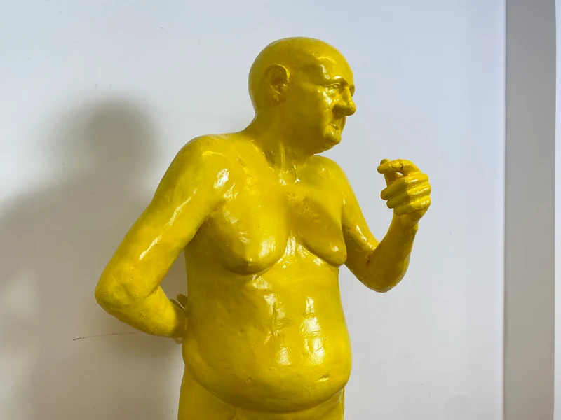 WMK Art # 1/2 Moderne Gipskunst in Lebensgröße - 2 ausdrucksstarke Skulpturen mit Charakter zwischen Pop und Nachdenklichkeit