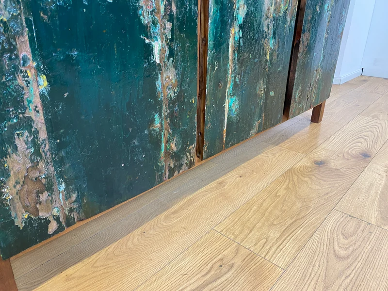 Boatwood by WMK I Einzigartiges Sideboard handgefertigt aus altem Bootsholz in Originalfarben