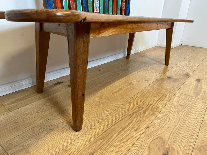 Boatwood by WMK I Besonderes Sofa aus altem Bootsholz I handgefertigtes Unikat aus massivem Teakholz