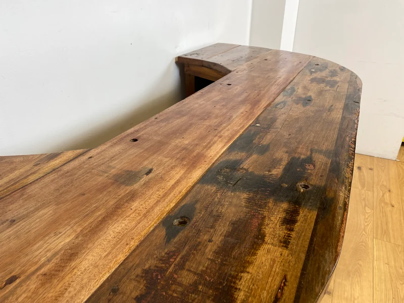 Boatwood by WMK I Einzigartige Bar aus altem Bootsholz I handgefertigtes Unikat in Originalfarben der Boote