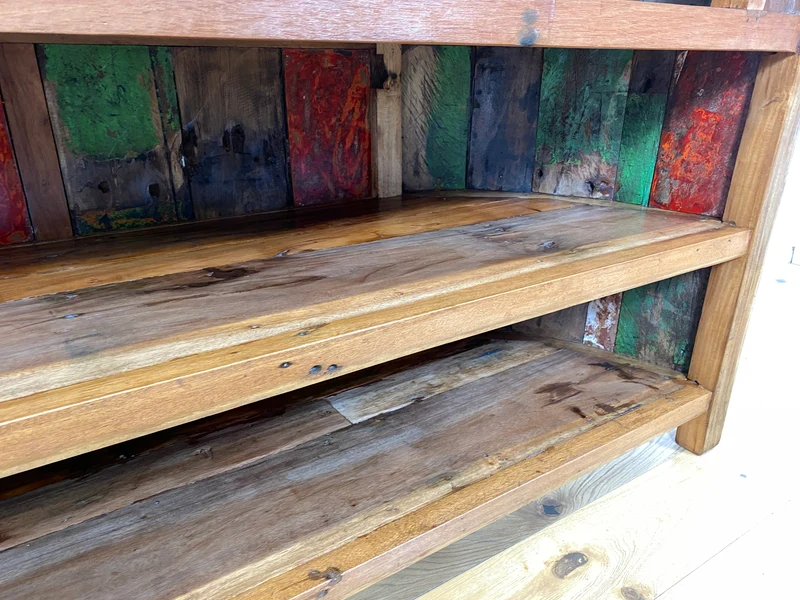 Boatwood by WMK I Einzigartige Bar aus altem Bootsholz I handgefertigtes Unikat in Originalfarben der Boote