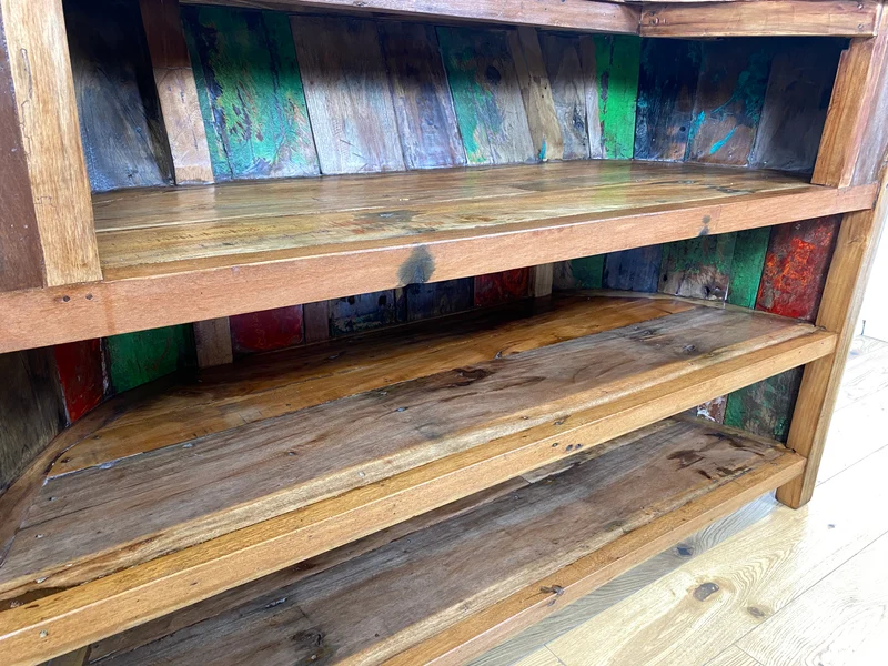 Boatwood by WMK I Einzigartige Bar aus altem Bootsholz I handgefertigtes Unikat in Originalfarben der Boote