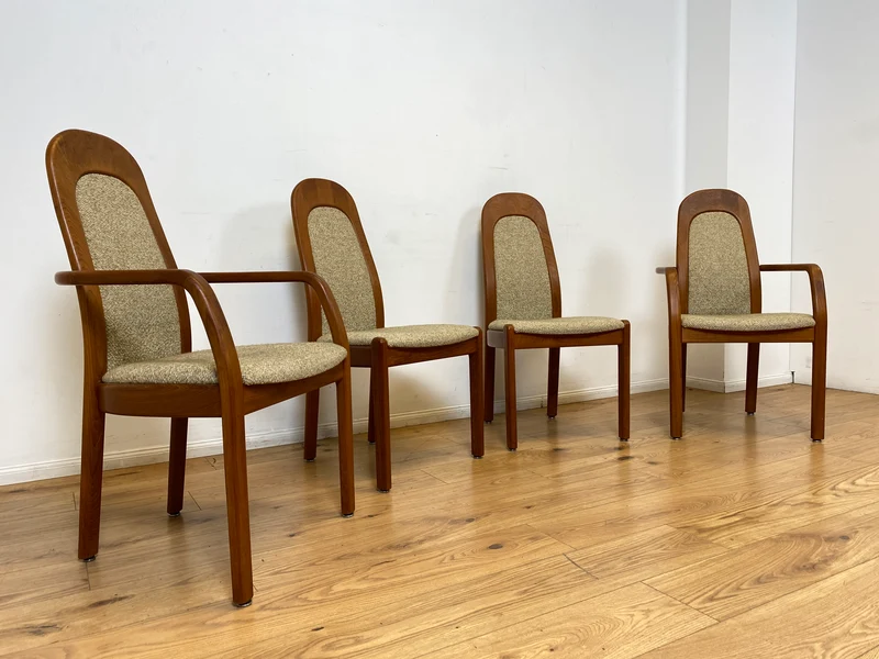WMK I Set aus 4 hochwertigen skandinavischen Designer Stühlen I Holstebro Møbelfabrik