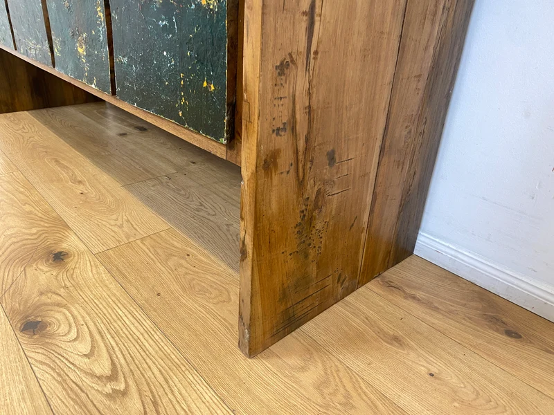 Boatwood by WMK I Einzigartige Anrichte aus altem Bootsholz in Originalfarben I handgefertigtes Unikat