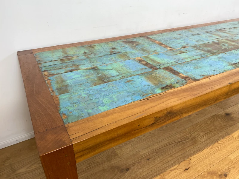 Boatwood by WMK I Imposanter 280x100cm großer Esstisch aus altem Bootsholz