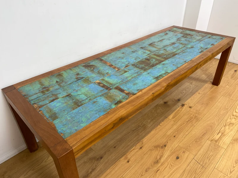 Boatwood by WMK I Imposanter 280x100cm großer Esstisch aus altem Bootsholz