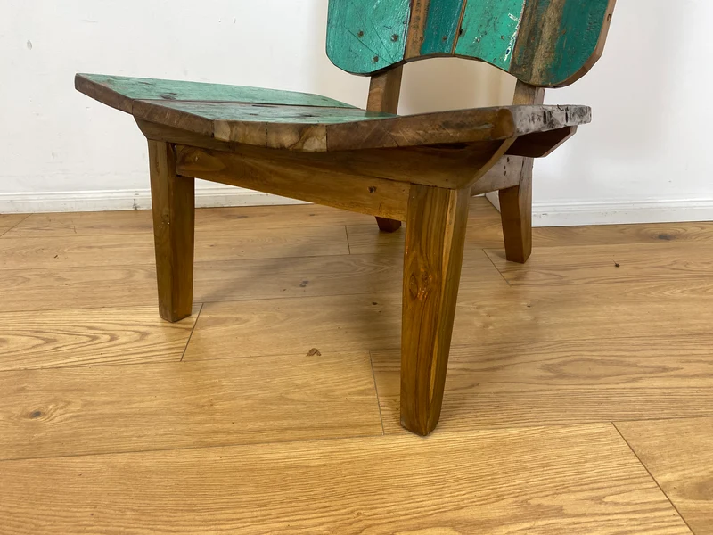 Boatwood by WMK I 1/5 Einzigartiger Lounge Sessel aus altem Bootsholz, ein handgefertigtes Unikat aus massivem Teakholz , auch Outdoor