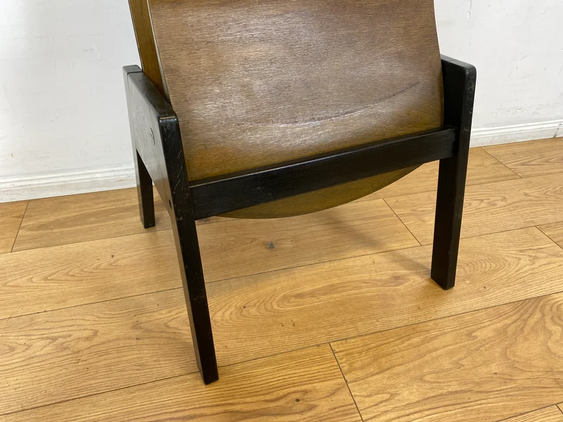 WMK I 1/5 Stilvoller & seltener stapelbarer Mid-Century Klappstuhl in Eichenholz