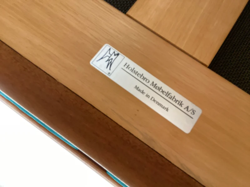 WMK I Hochwertiges skandinavisches Designersofa von Holstebro Møbelfabrik in Petrol Blau