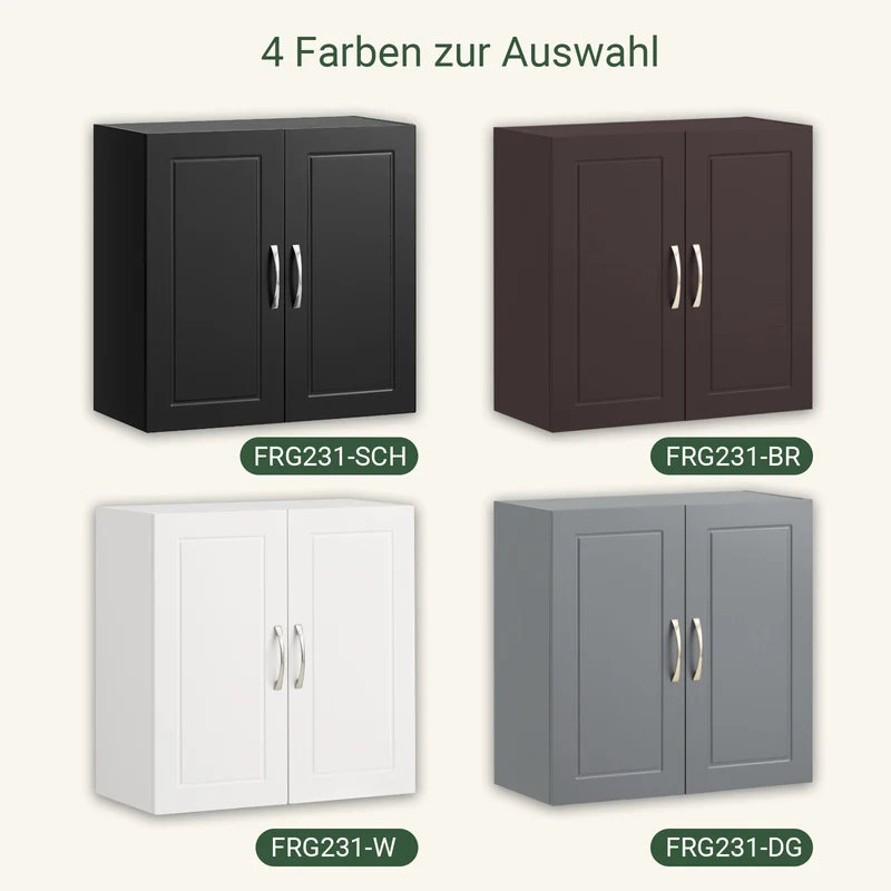 SoBuy | Wandschrank | Hängeschrank | Badschrank Schwarz | Medizinschrank | FRG231-SCH