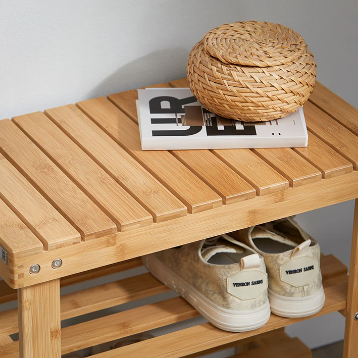 SoBuy | Sitzbank schmal | Breit 50cm Bambus | FSR02-K-N