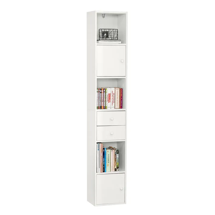 Vorverkauf | SoBuy | Bücherregal mit Schubladen | Bücherschrank | Standregal Holz | STR10-W