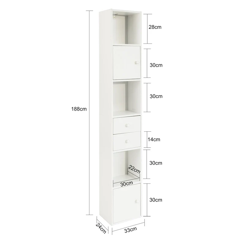 Vorverkauf | SoBuy | Bücherregal mit Schubladen | Bücherschrank | Standregal Holz | STR10-W