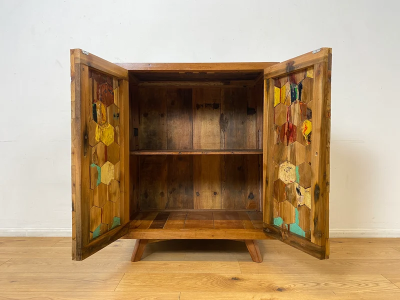 Boatwood by WMK I Einzigartiger Schrank aus altem Bootsholz I handgefertigtes Unikat