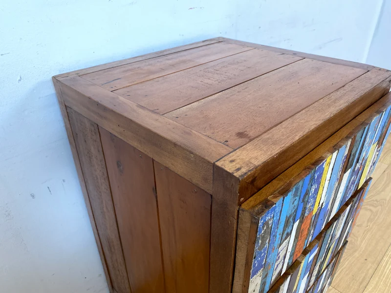 Boatwood by WMK I Besondere Kommode handgefertigt aus altem Bootsholz mit Schubladen