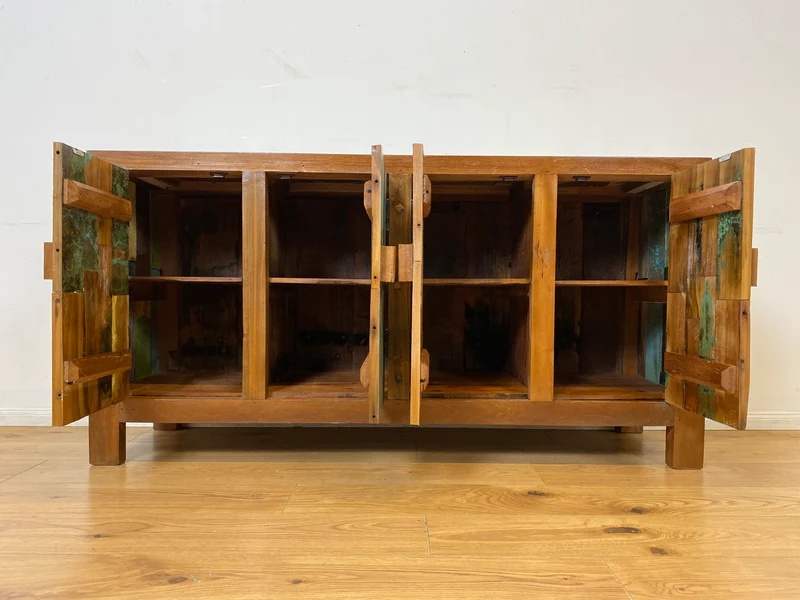 Boatwood by WMK I Nachhaltiges Sideboard handgefertigt aus altem Bootsholz