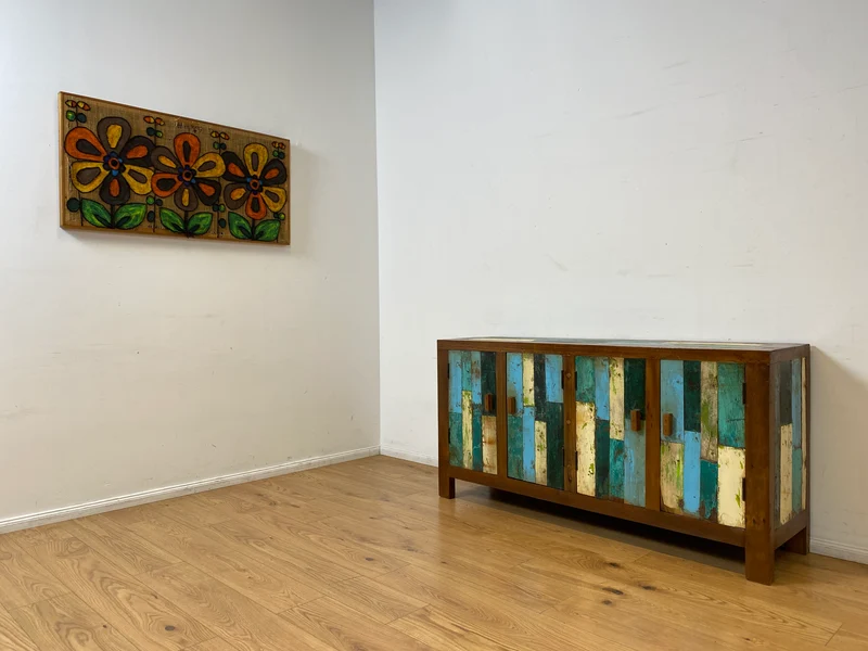 Boatwood by WMK I Nachhaltiges Sideboard handgefertigt aus altem Bootsholz