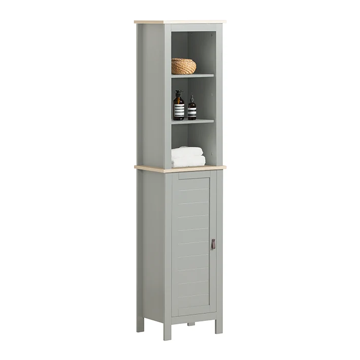 SoBuy | Bad Hochschrank | Badschrank | Badregal | Badezimmerschrank | BZR68-HG