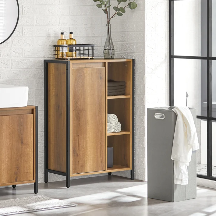 SoBuy | Wäscheschrank mit Wäschesäcken | Wäschesammler | Wäschekorb | BZR65-PF