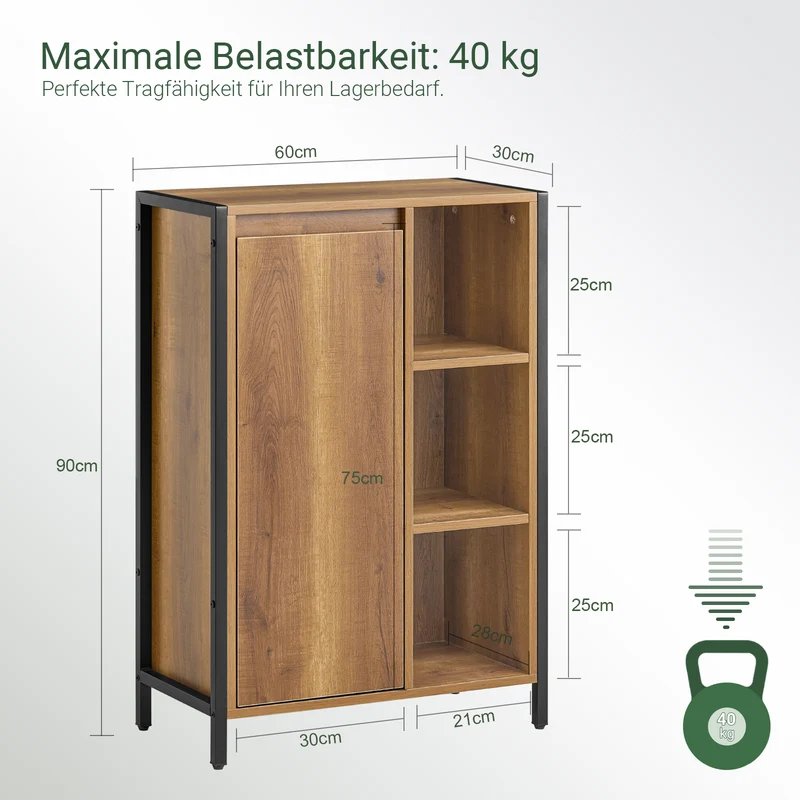 SoBuy | Wäscheschrank mit Wäschesäcken | Wäschesammler | Wäschekorb | BZR65-PF