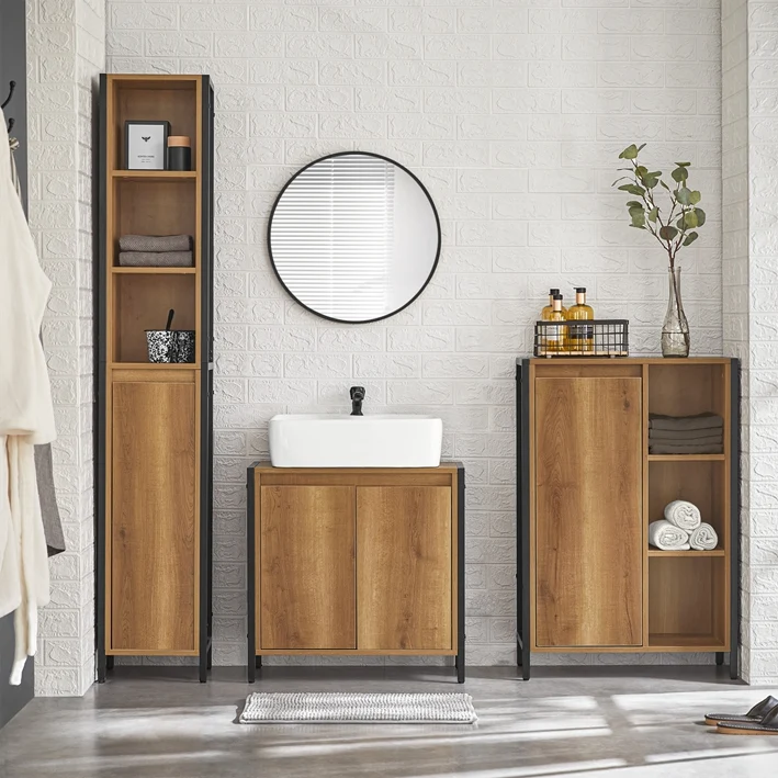 SoBuy | Wäscheschrank mit Wäschesäcken | Wäschesammler | Wäschekorb | BZR65-PF