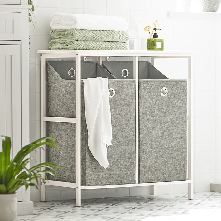 SoBuy | Wäschetruhe | Wäschesammler | Wäscheschrank | BZR57-W