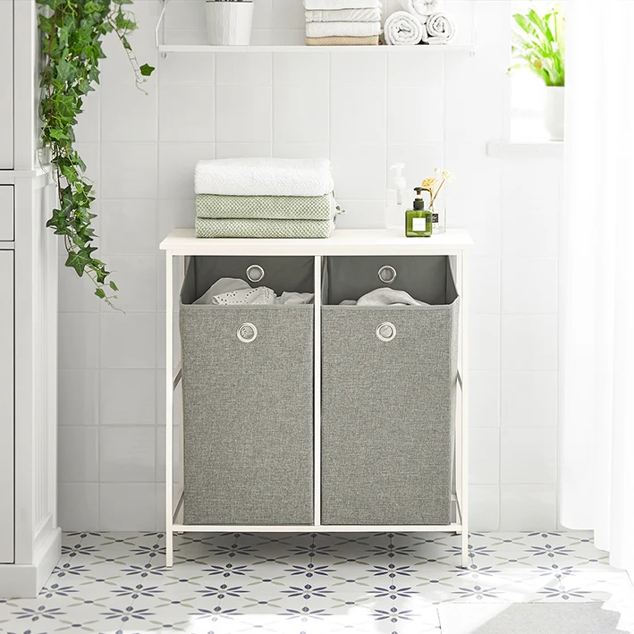 SoBuy | Wäschetruhe | Wäschesammler | Wäscheschrank | BZR57-W