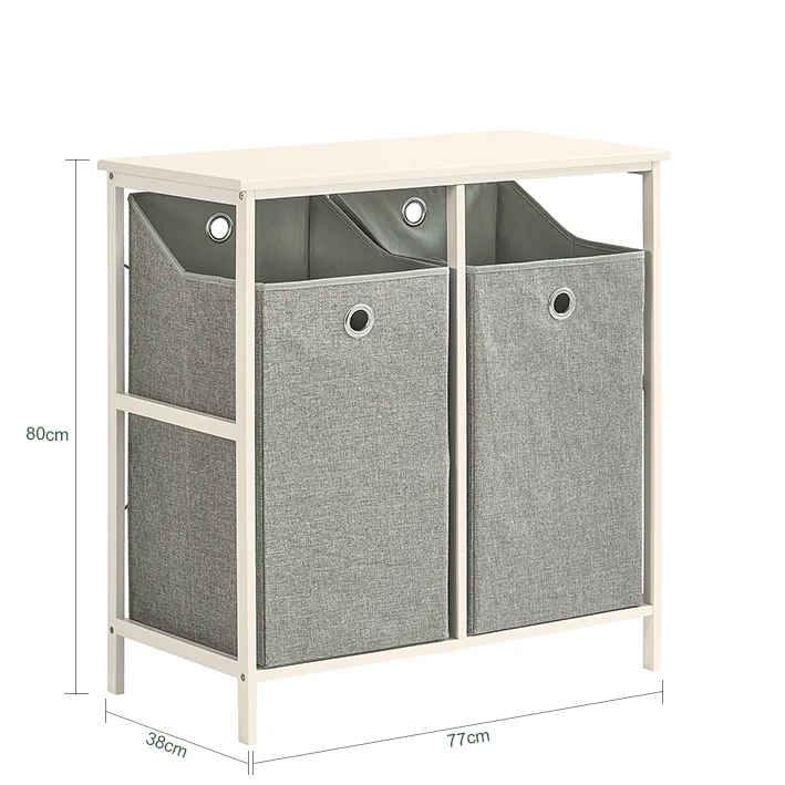 SoBuy | Wäschetruhe | Wäschesammler | Wäscheschrank | BZR57-W