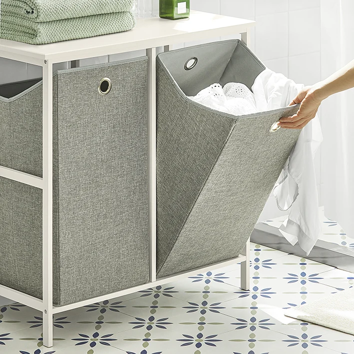 SoBuy | Wäschetruhe | Wäschesammler | Wäscheschrank | BZR57-W