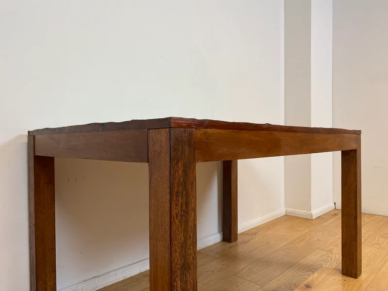 Boatwood by WMK I Einzigartiger 140x90cm großer grüner Esstisch aus altem Bootsholz