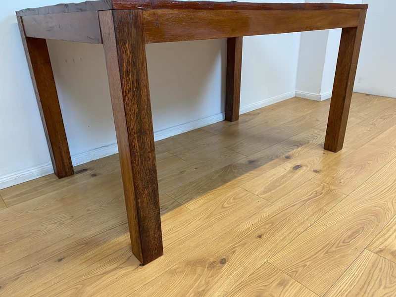 Boatwood by WMK I Einzigartiger 140x90cm großer grüner Esstisch aus altem Bootsholz