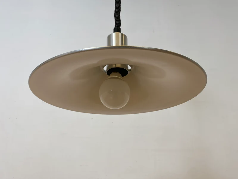 WMK I Stilvolle höhenverstellbare skandinavische Space Age Designer Pendelleuchte von Belid in Chrom