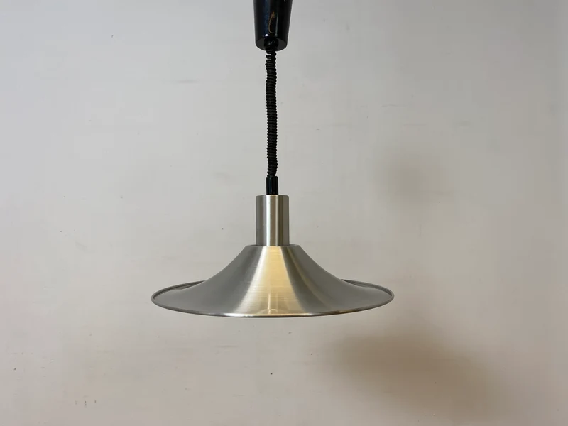 WMK I Stilvolle höhenverstellbare skandinavische Space Age Designer Pendelleuchte von Belid in Chrom