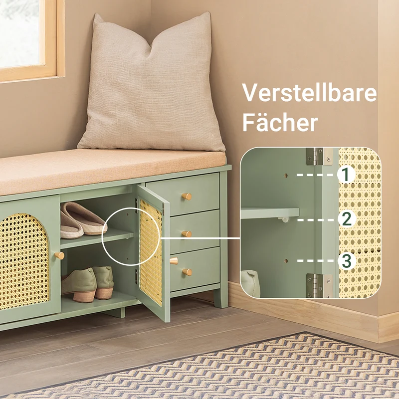 SoBuy | Schuhbank | Garderobenbank | Sitzbank | Dielenbank | FSR129-GR