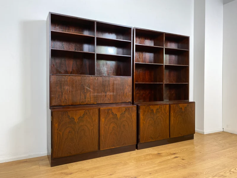 WMK I Stilvoller skandinavischer Mid-Century Designer Schreibschrank by Omann Junior in Palisander