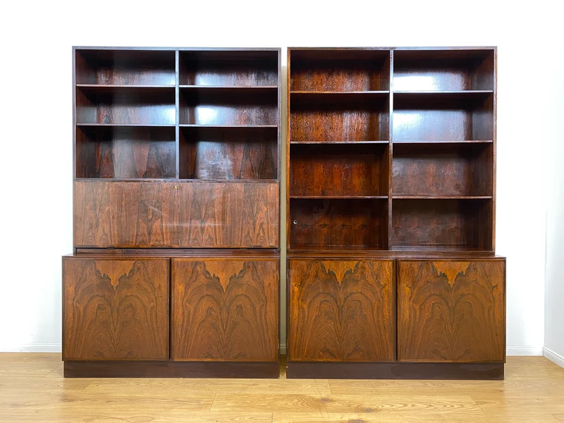 WMK I Stilvoller skandinavischer Mid-Century Designer Schreibschrank by Omann Junior in Palisander