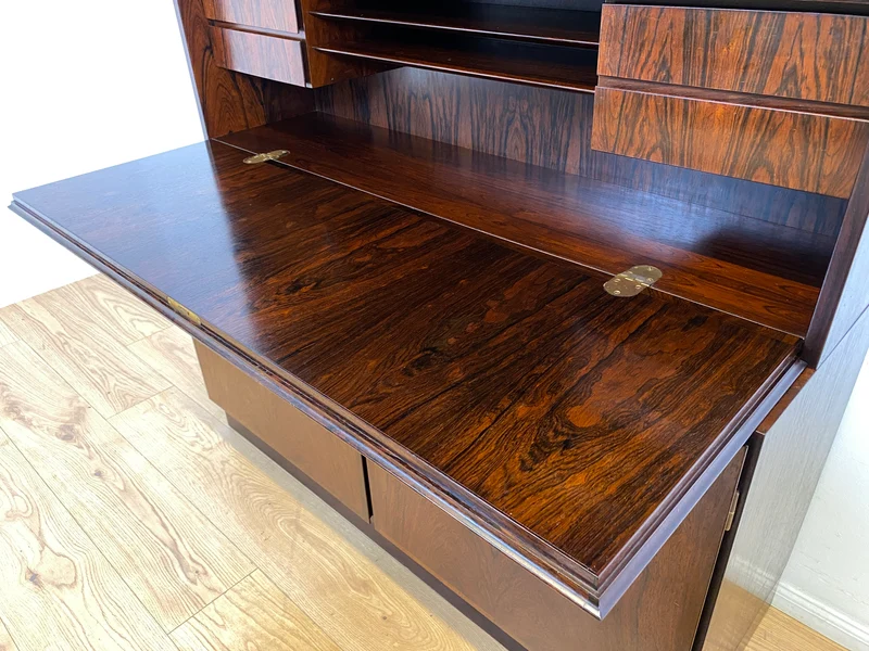 WMK I Stilvoller skandinavischer Mid-Century Designer Schreibschrank by Omann Junior in Palisander