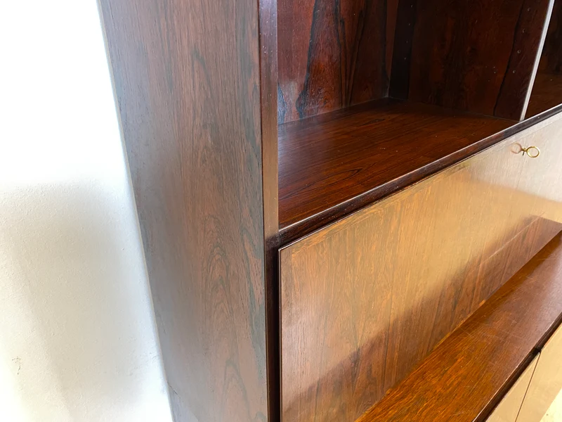 WMK I Stilvoller skandinavischer Mid-Century Designer Schreibschrank by Omann Junior in Palisander