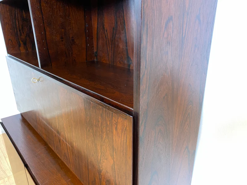WMK I Stilvoller skandinavischer Mid-Century Designer Schreibschrank by Omann Junior in Palisander