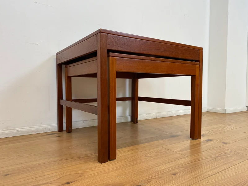 WMK I Stilvoller skandinavischer Mid-Century 2-in-1 Designer Couchtisch von Borge Mogensen für Fredericia Stolefabrik aus Teakholz