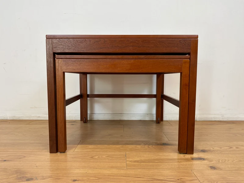WMK I Stilvoller skandinavischer Mid-Century 2-in-1 Designer Couchtisch von Borge Mogensen für Fredericia Stolefabrik aus Teakholz