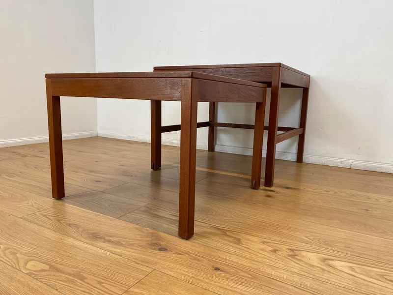 WMK I Stilvoller skandinavischer Mid-Century 2-in-1 Designer Couchtisch von Borge Mogensen für Fredericia Stolefabrik aus Teakholz