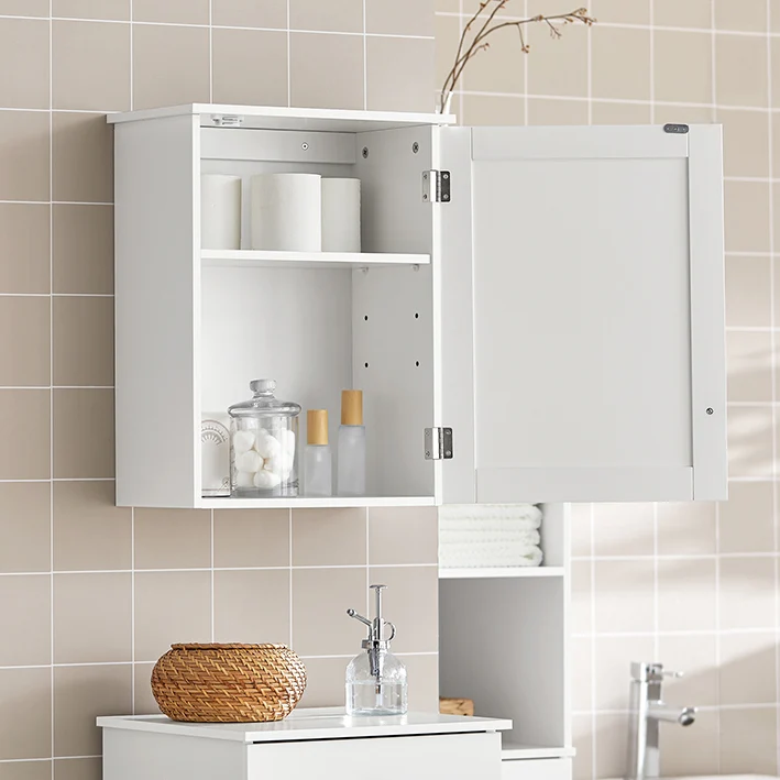 Vorverkauf | SoBuy | Hängeschrank Bad | Wandschrank | Medizinschrank | Weiß | BZR19-W