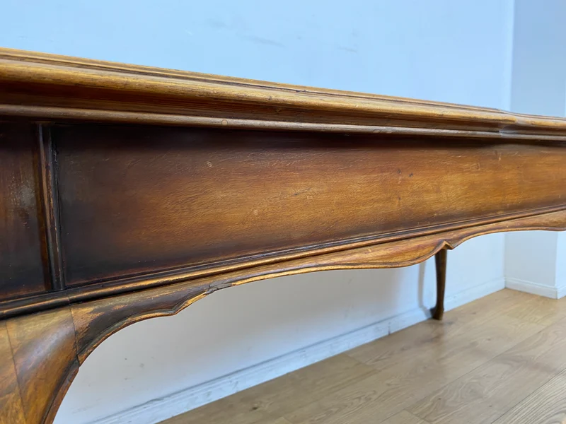 WMK I Eleganter & sehr großer 50er Jahre Schreibtisch oder auch Esstisch im antiken Stil mit Schubladen