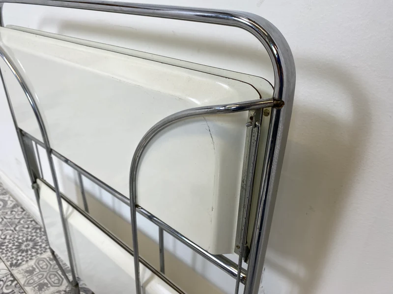 WMK Der Design Klassiker! Kultiger & sehr gut erhaltener faltbarer Dinette Servierwagen von Bremshey Solingen aus 1960er Jahren