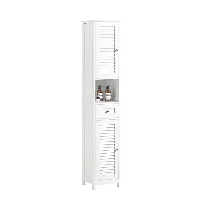 SoBuy Platzsparender Hochschrank | Badschrank mit Schubladen | 32x170x30cm Weiß | FRG236-W