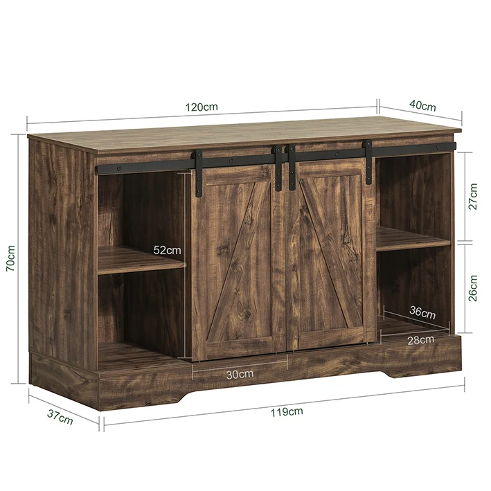 SoBuy | Sideboard mit Schiebetür | Kommode | TV-Schrank | Flurschrank | FSB60-N