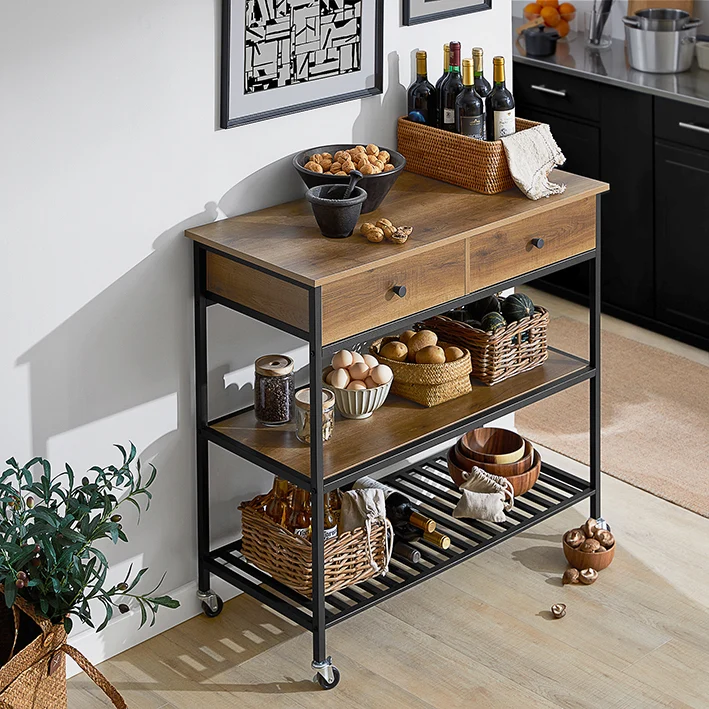 SoBuy | Küchenwagen | Sideboard | Servierwagen | Flurschrank | FKW112-PF