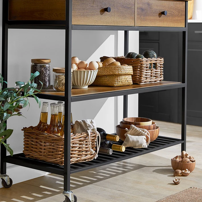 SoBuy | Küchenwagen | Sideboard | Servierwagen | Flurschrank | FKW112-PF